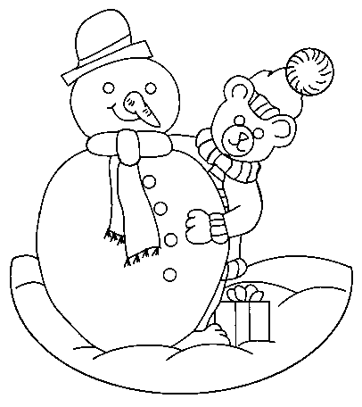 Bałwany kolorowanki